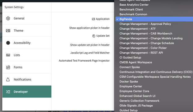 servicenow_developersettings